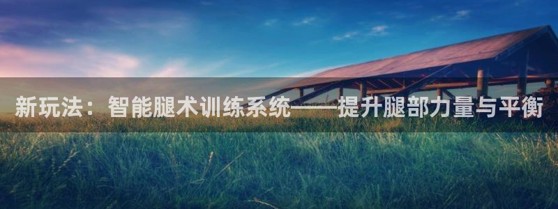 意昂体育4官方客服电话：新玩法：智能腿术训练系统——
